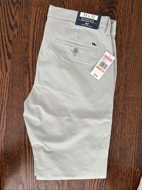 Vineyard Vines Light Gray Performance Breaker Pants - Barracuda